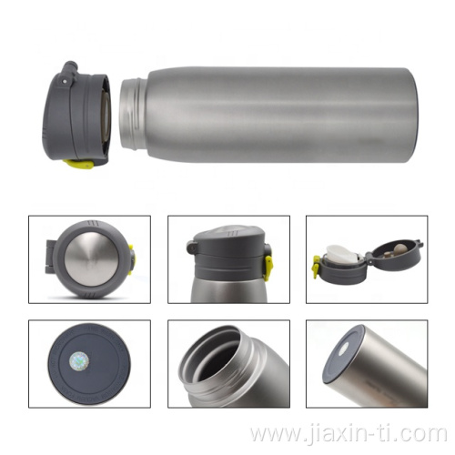 titanium vacuum water bottle with lid